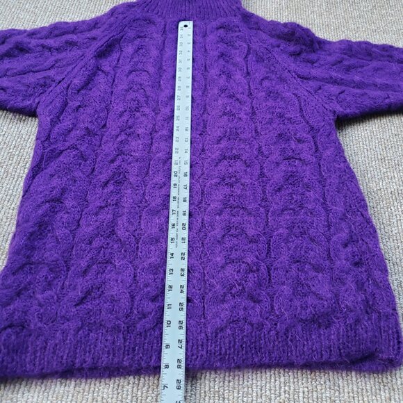 Vintage Mohair Oversized Sweater Women's XS-XL Purple - Picture 6 of 7